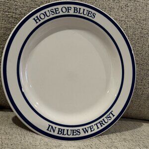 House of Blues Resturant Bar 10.5" Dinner Plate In Blues we Trust Syracuse China